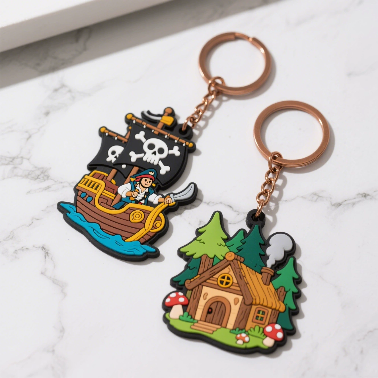 Custom Cute Colorful PVC Key Chains - 图片 3