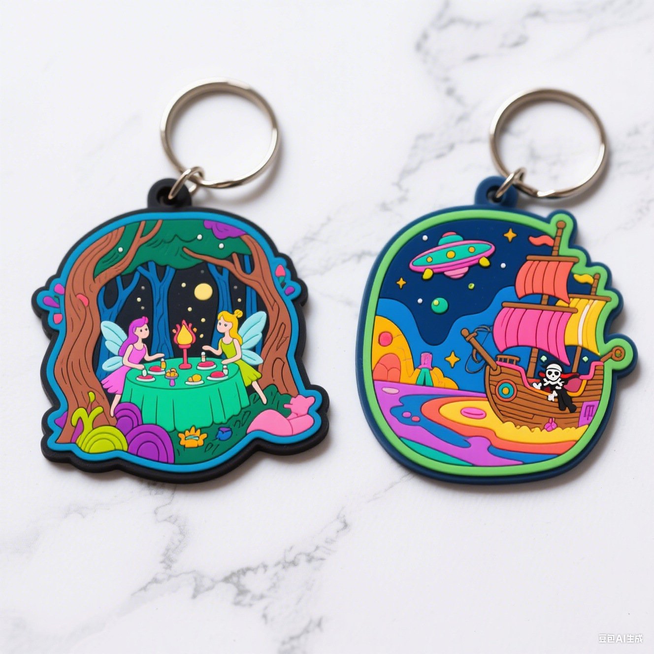 Custom Cute Colorful PVC Key Chains - 图片 4